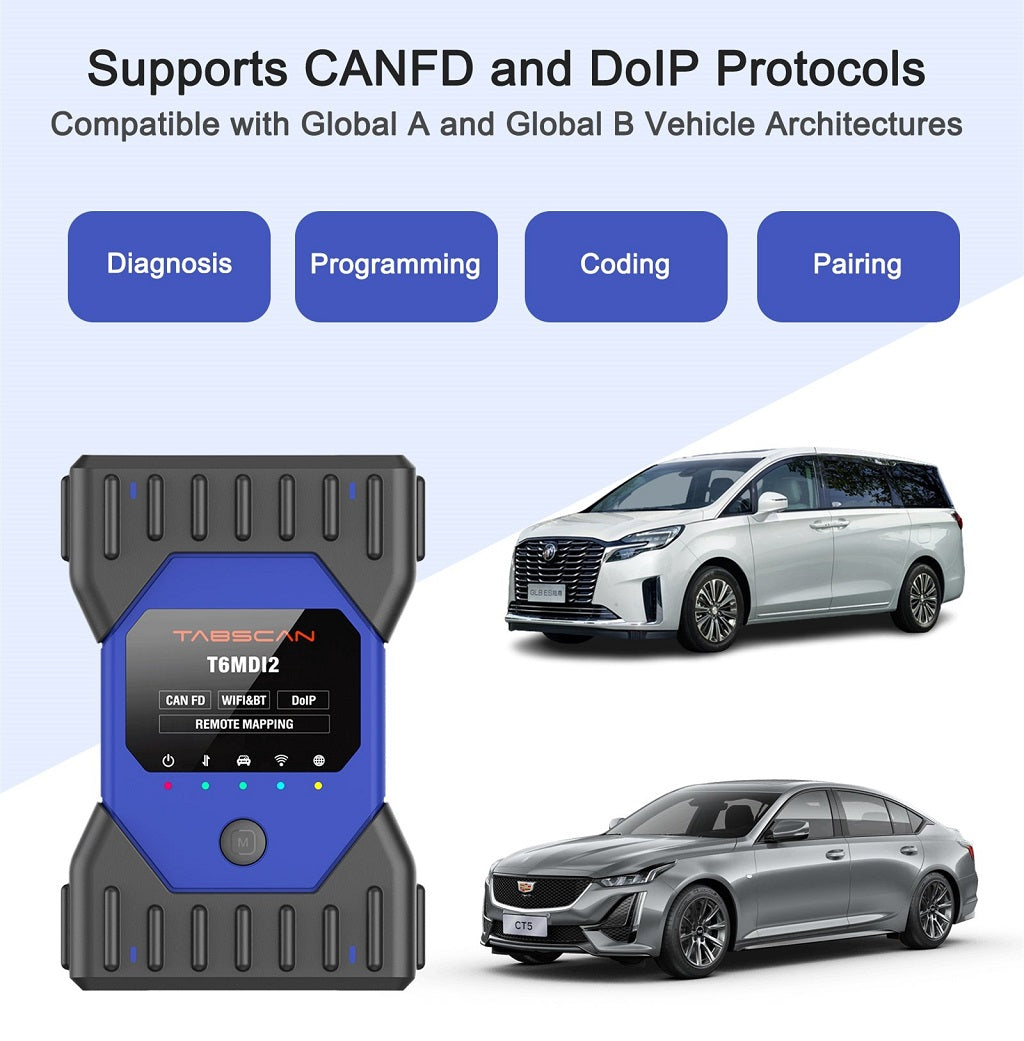TabScan T6MDI2 Diagnostic Tool for GM | CAN FD J2534 Interface